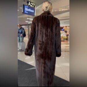 Genuine Vintage European Mink Fur Coat - Centropel CPL Group - Dark Brown